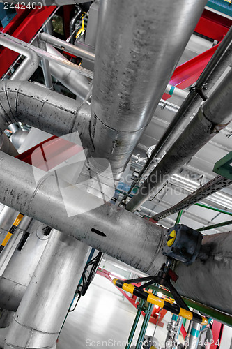 Image of Industrial pipes in a thermal power plant