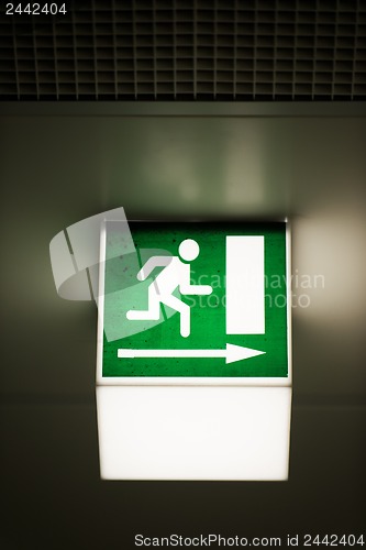 Image of Exit sign on the wall
