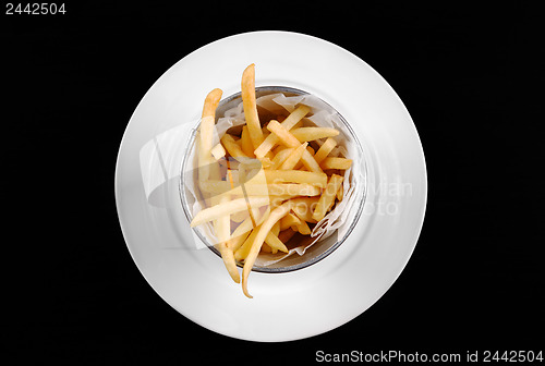 Image of Delicious french fries closeup