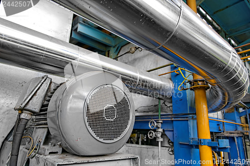 Image of Industrial pipes in a thermal power plant