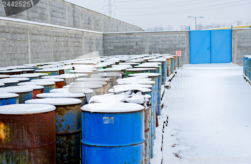 Image of Chemical waste dump with a lot of barrels