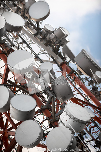 Image of Large Communication tower against sky