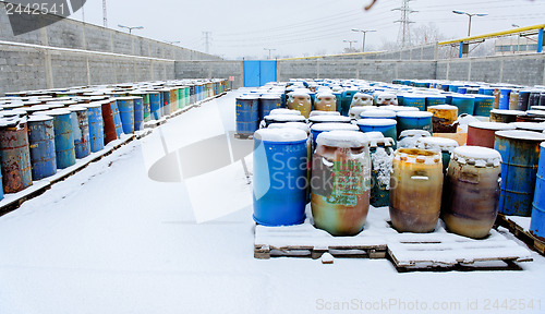 Image of Chemical waste dump with a lot of barrels