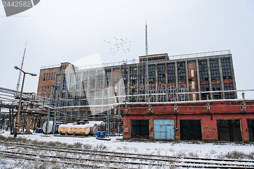 Image of Landscape with industrial architecture