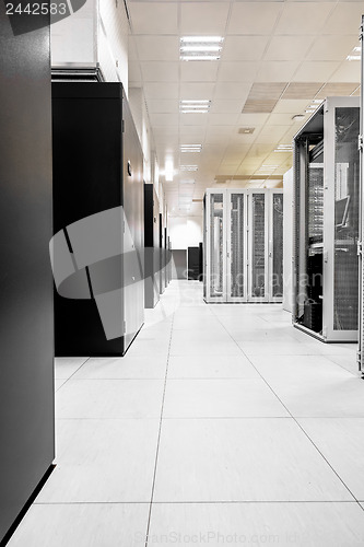 Image of Clean industrial interior of a server room