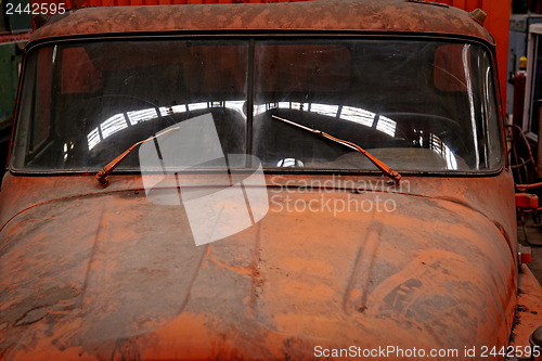 Image of Closeup photo of an industrial truck