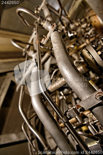 Image of Large industrial generator closeup