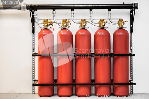 Image of Large CO2 fire extinguishers