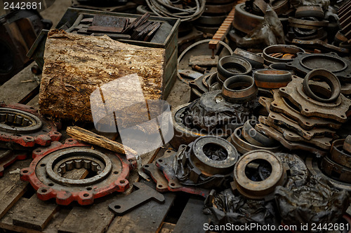 Image of Rusty industrial machine parts