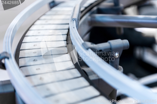 Image of Small conveyor belt closeup