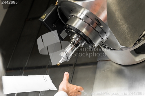 Image of Laser cutter in a factory