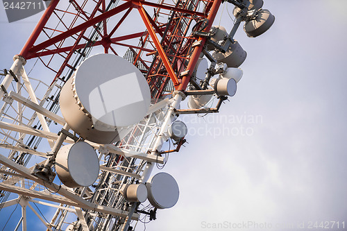 Image of Large Communication tower against sky