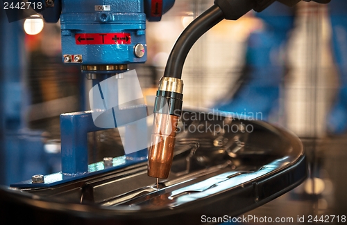 Image of Welder machine in a factory