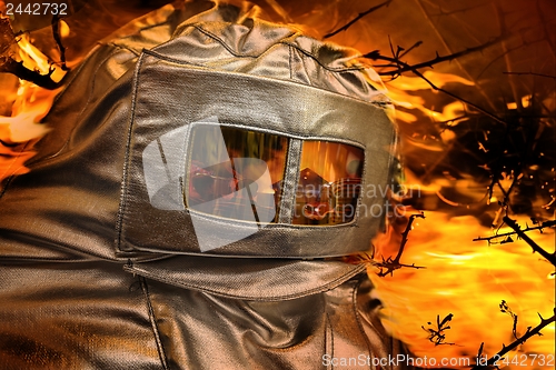 Image of Heat protective suit of a firefighter