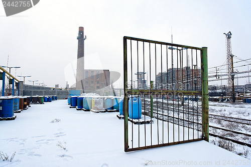 Image of Chemical waste dump with a lot of barrels