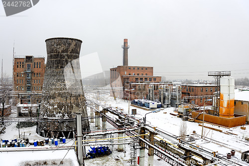 Image of Landscape with industrial architecture