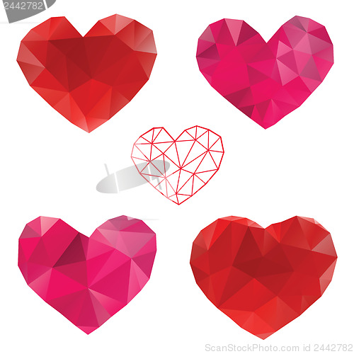 Image of Heart. Love. Set of design elements.