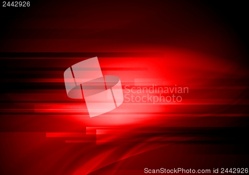 Image of Red waves tech vector design
