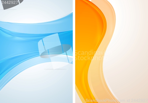 Image of Bright vector waves design