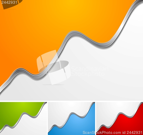 Image of Bright abstract waves design