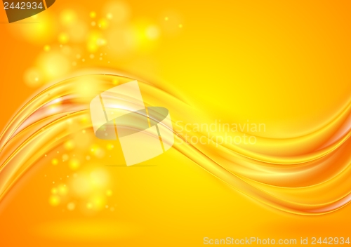 Image of Bright yellow wavy background