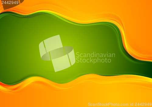 Image of Colourful vector waves background