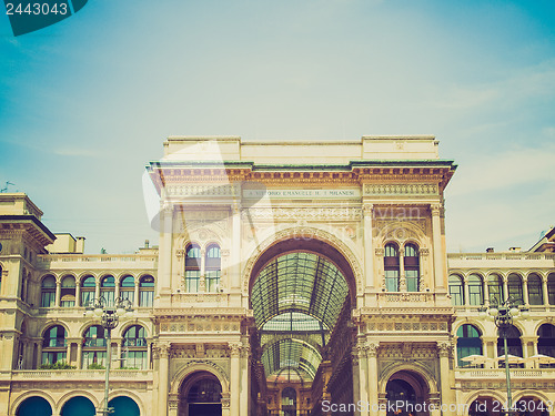 Image of Retro look Galleria Vittorio Emanuele II, Milan