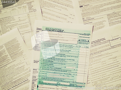 Image of Retro look Tax forms