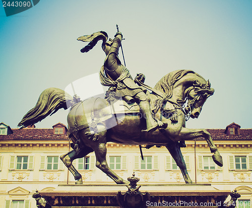 Image of Retro look Piazza San Carlo, Turin