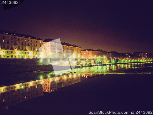 Image of Retro look River Po, Turin