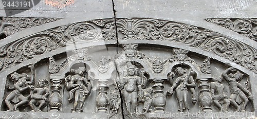 Image of Brahma and other deities