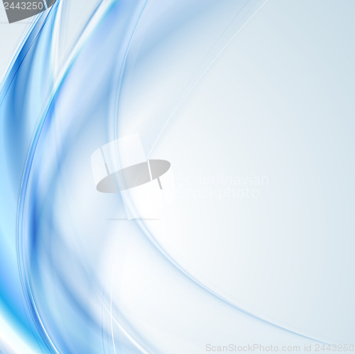 Image of Bright blue wavy design