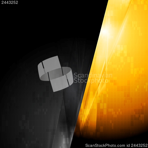 Image of Orange and black contrast vector template