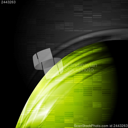 Image of Green and black contrast technology backdrop