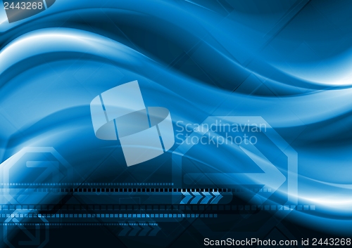 Image of Dark blue abstract background