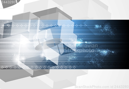 Image of Blue technology vector design