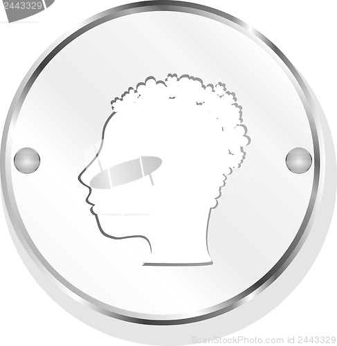Image of Glossy Metallic Style Person icon