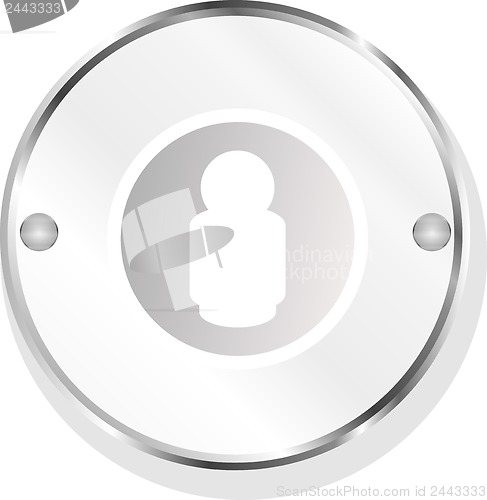 Image of Glossy Metallic Style Person icon