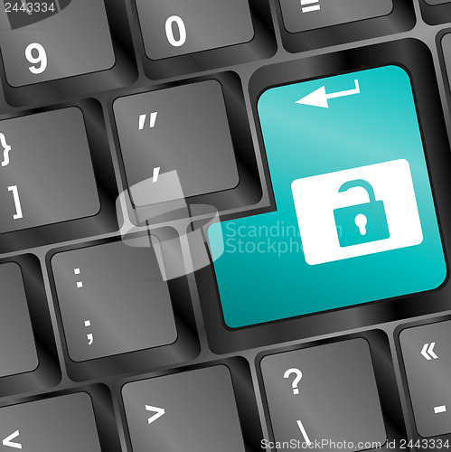 Image of Lock button on the keyboard