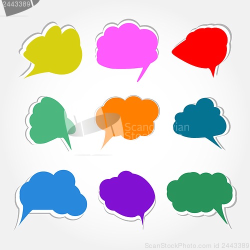 Image of set of cloud icon computing concept design