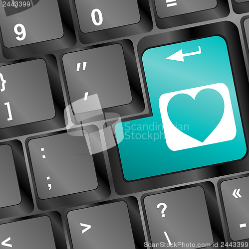 Image of keyboard with heart sign