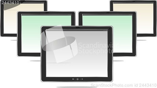 Image of tablet pc computer set