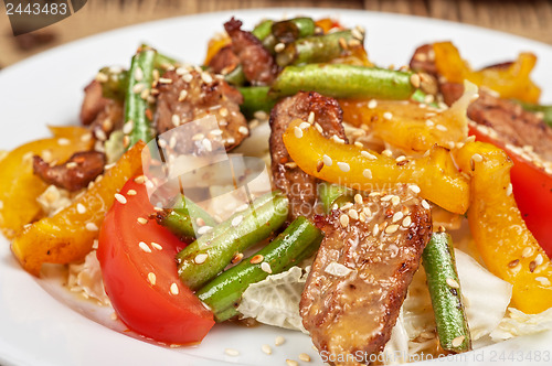 Image of Warm salad with veal