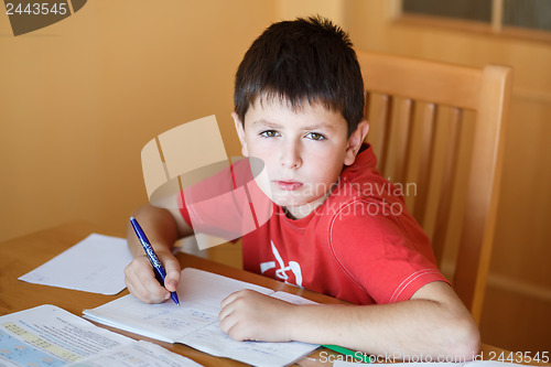 Image of boy doing school homework