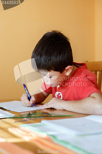 Image of boy doing school homework