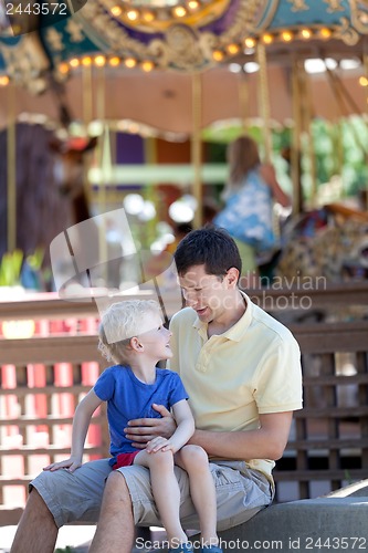 Image of family at amusement park