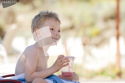 Image of child by the pool