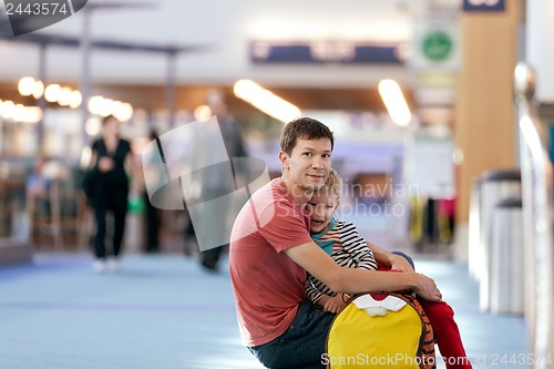 Image of family at the airport