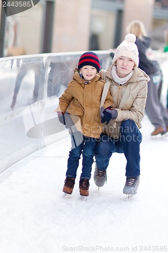 Image of family skating