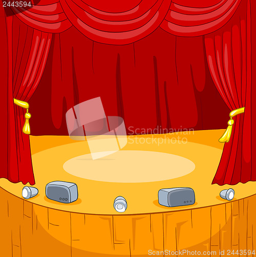 Image of Theater Stage Cartoon